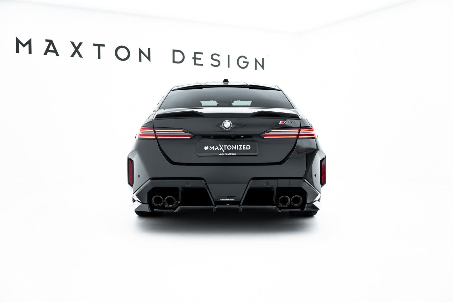Mittlerer Cup Diffusor DTM Look Heck Ansatz für BMW M5 Limousine / Touring G90 schwarz Hochglanz