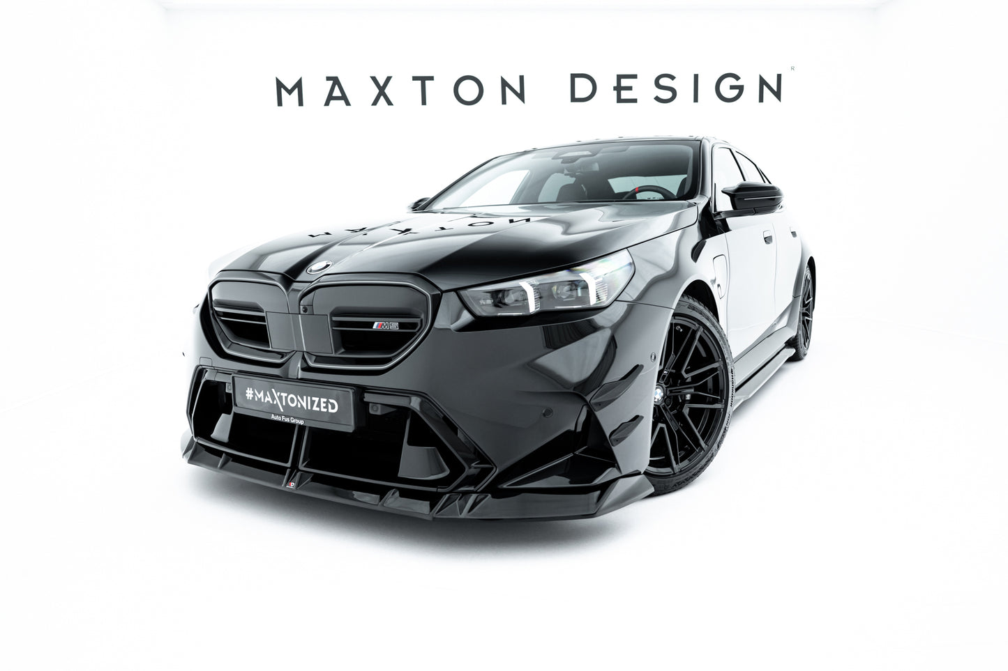 Front Ansatz V.1 für BMW M5 Limousine / Touring G90 schwarz Hochglanz