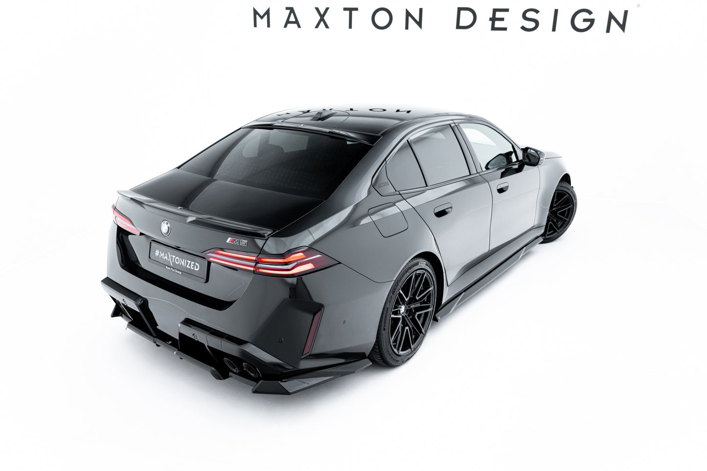 Mittlerer Cup Diffusor DTM Look Heck Ansatz für BMW M5 Limousine / Touring G90 schwarz Hochglanz