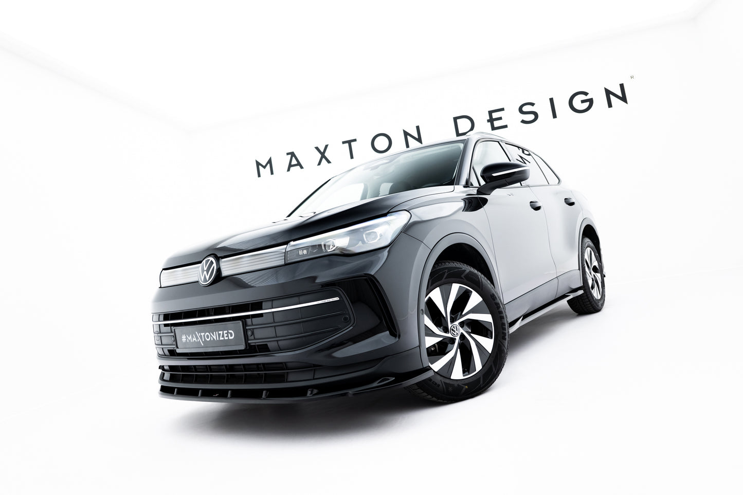 Front Ansatz V.2 für VW Tiguan Mk3 schwarz Hochglanz