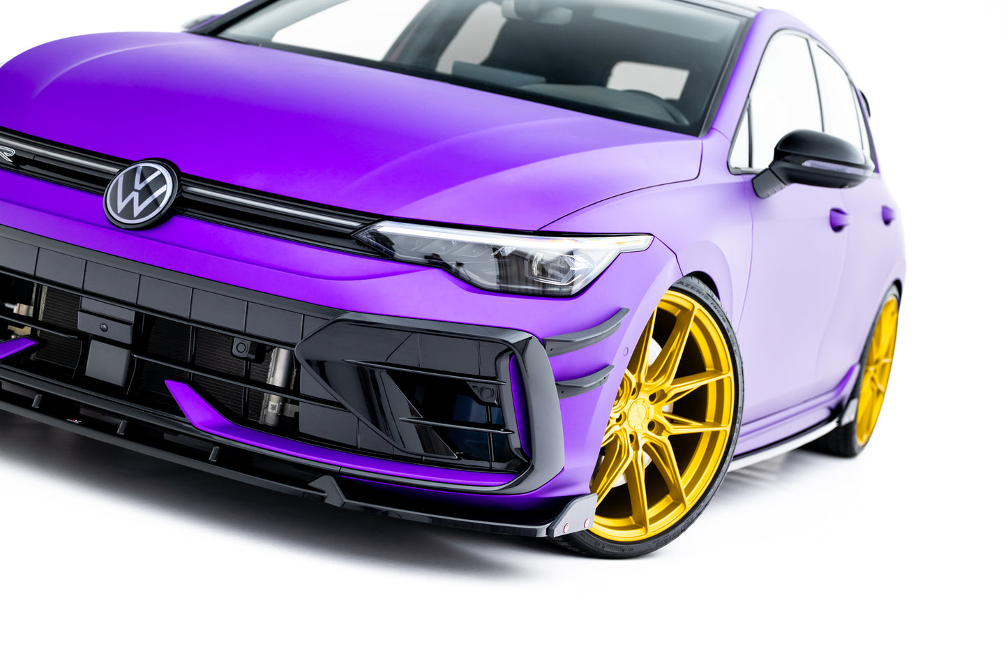 Front Ansatz V.3 + Flaps für VW Golf R Mk8 Facelift