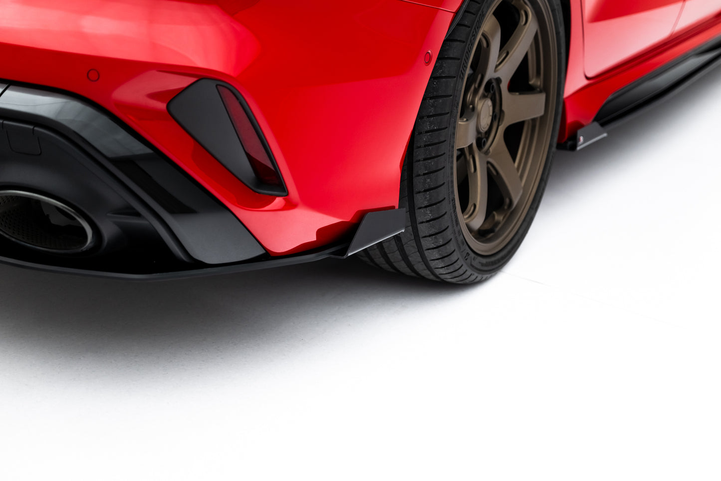 Street Pro Heckschürze + Flaps für Audi RS3 Limousine 8Y Facelift schwarz Hochglanz