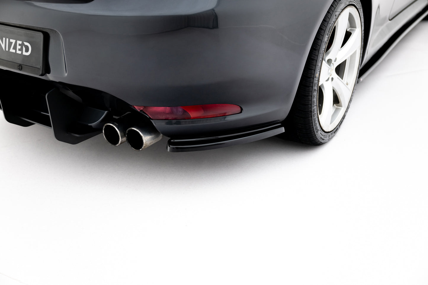 Heck Ansatz Flaps Diffusor für Alfa Romeo GT schwarz Hochglanz