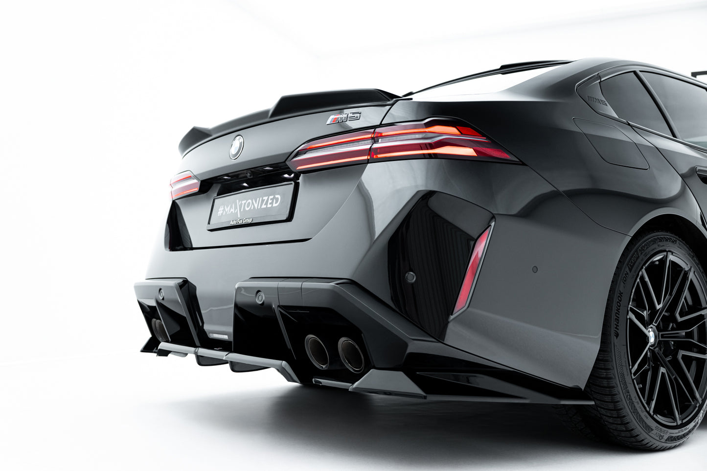 Mittlerer Cup Diffusor DTM Look Heck Ansatz für BMW M5 Limousine / Touring G90 schwarz Hochglanz