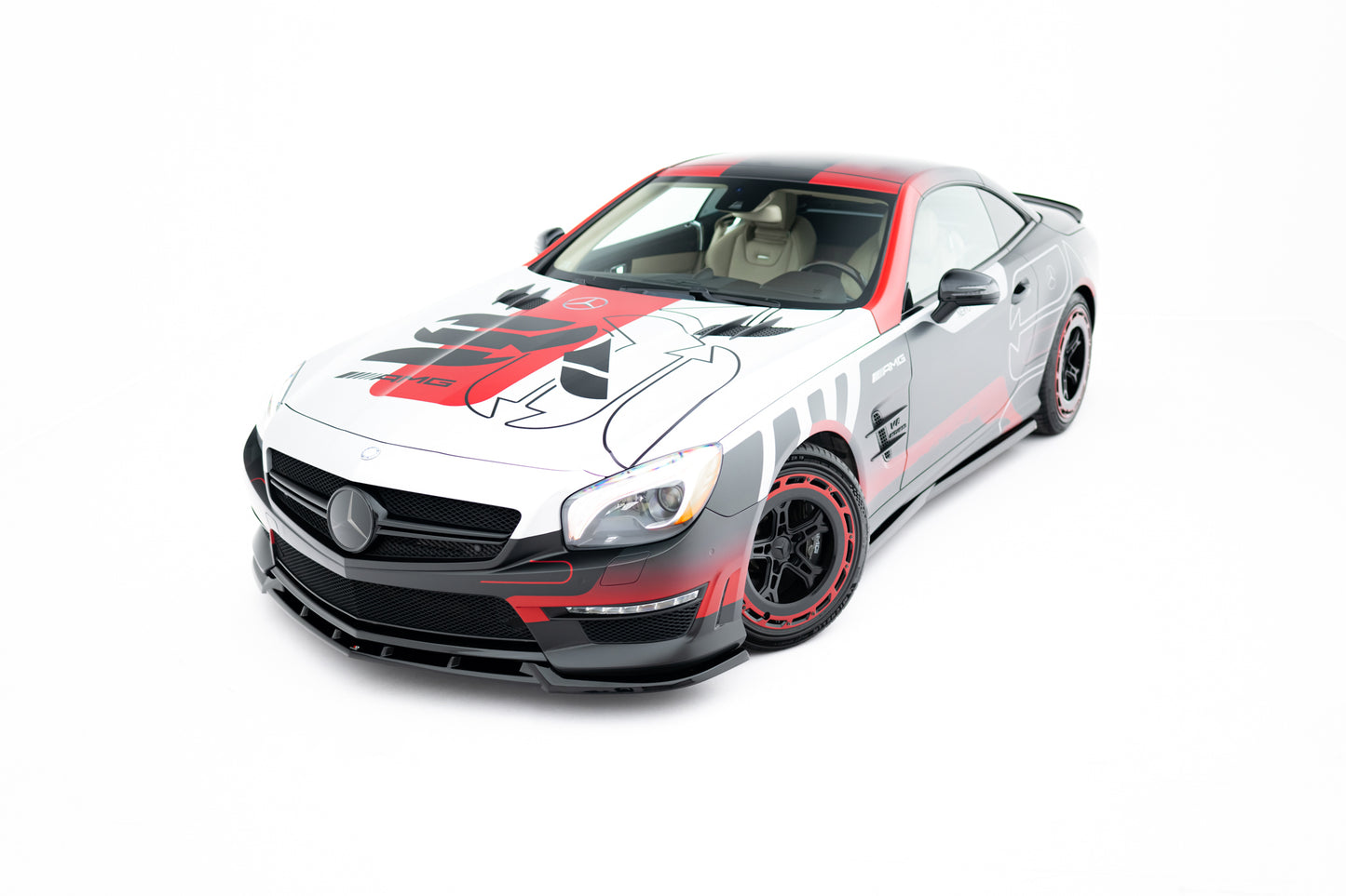 Front Ansatz V.1 für Mercedes-Benz SL 63 AMG R231 schwarz Hochglanz