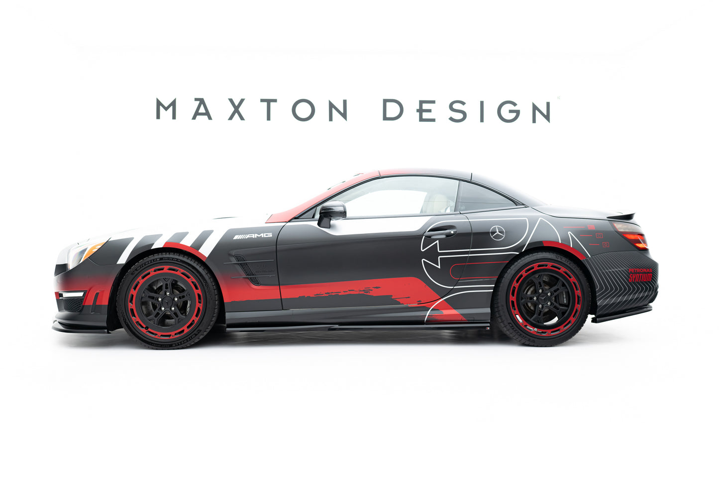 Seitenschweller Ansatz für Mercedes-Benz SL 63 AMG R231 schwarz Hochglanz