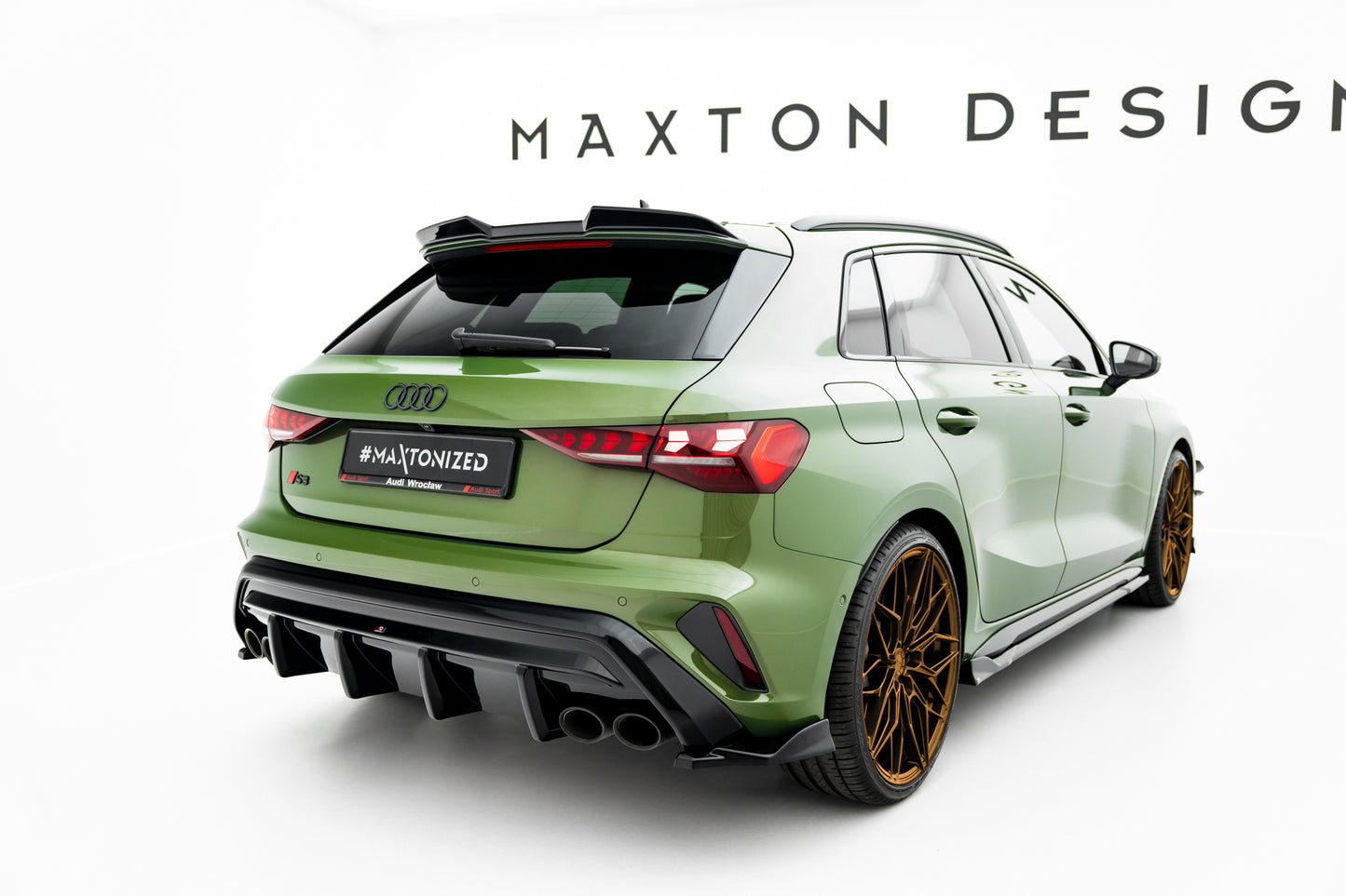 Diffusor Heck Ansatz für Audi S3 Sportback 8Y Facelift