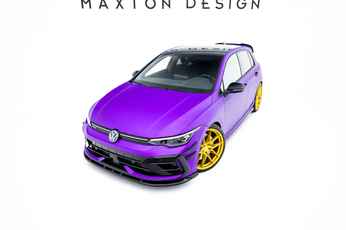 Front Ansatz V.2 für VW Golf R Mk8 Facelift schwarz Hochglanz