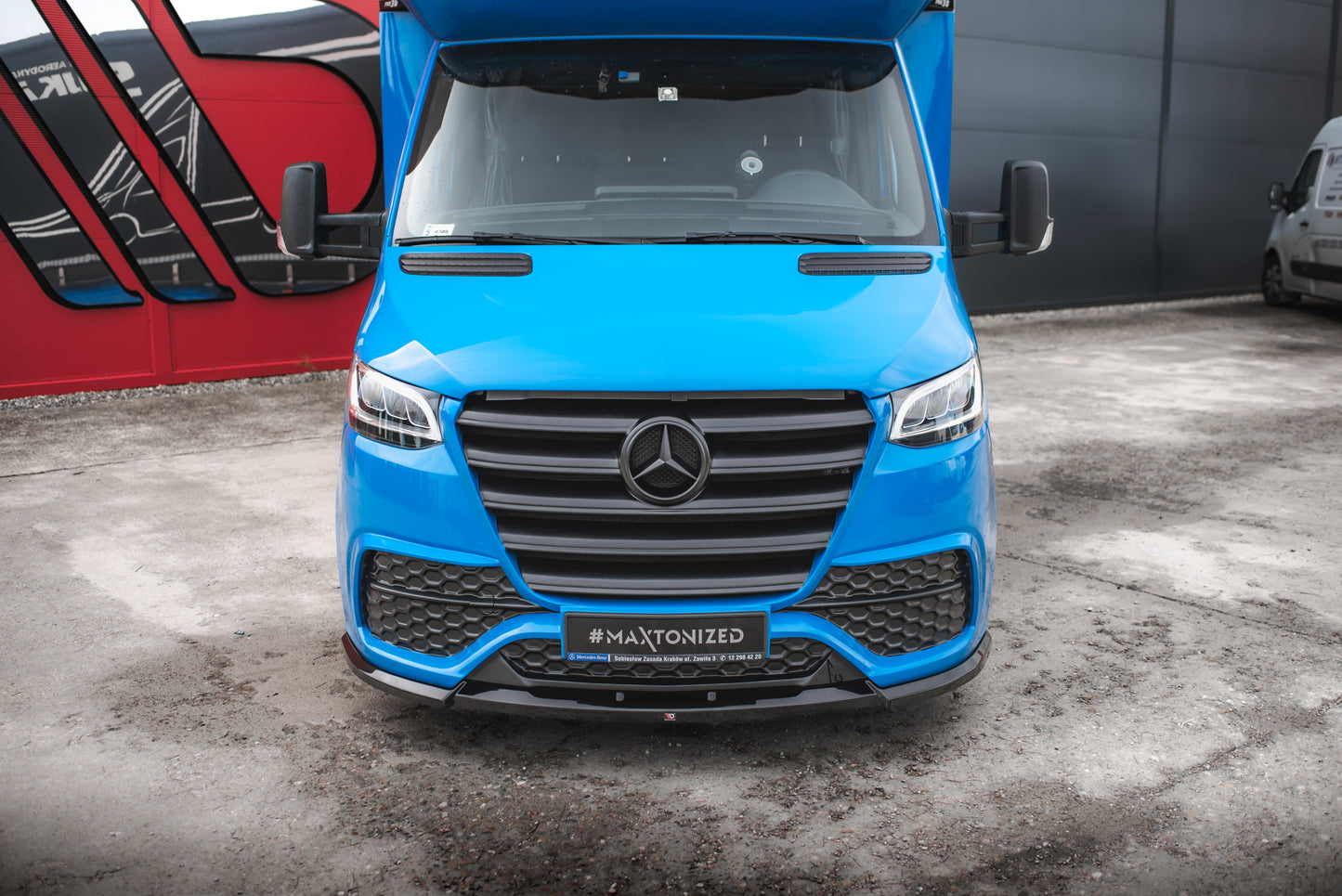 Front Ansatz für Mercedes-Benz Sprinter Mk3 schwarz Hochglanz