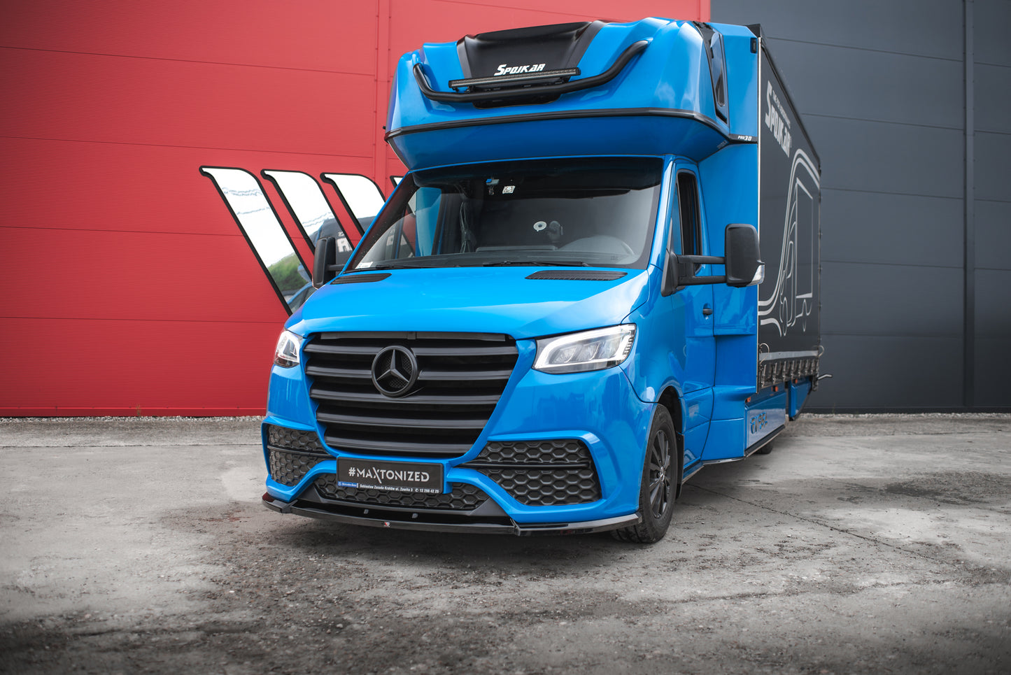 Front Ansatz für Mercedes-Benz Sprinter Mk3 schwarz Hochglanz