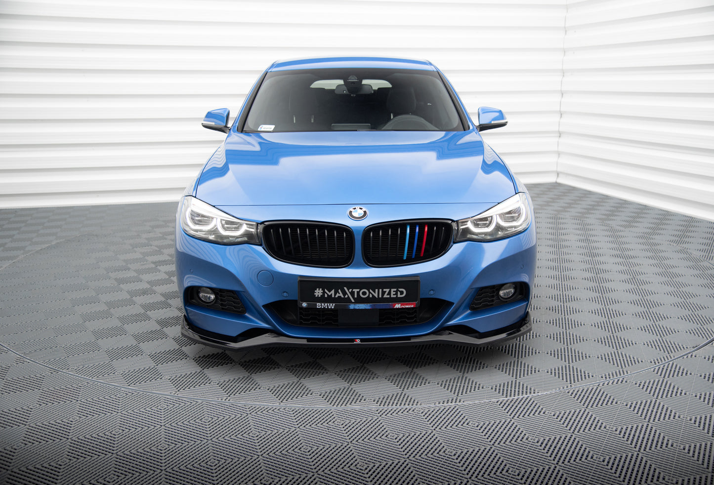 Front Ansatz V.2 für BMW 3er GT M-Paket F34 schwarz Hochglanz