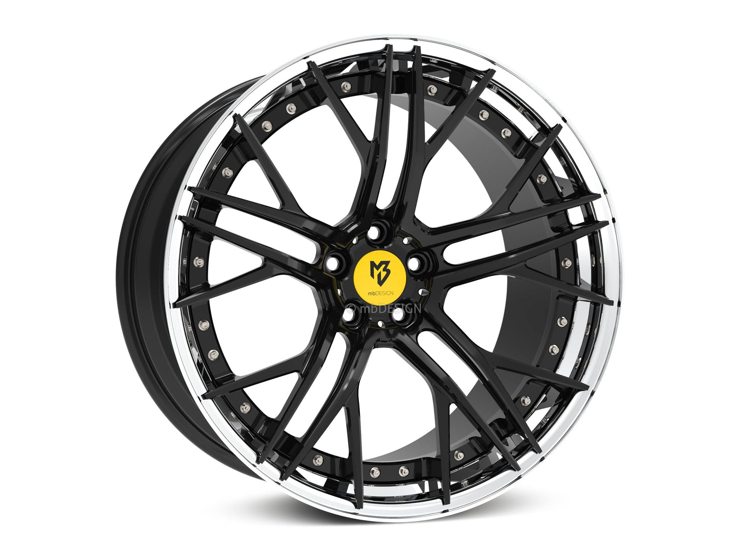 mbDesign Alufelgen MB SF1.3 DC 3-tlg 21 Zoll - schwarz glänzend poliert