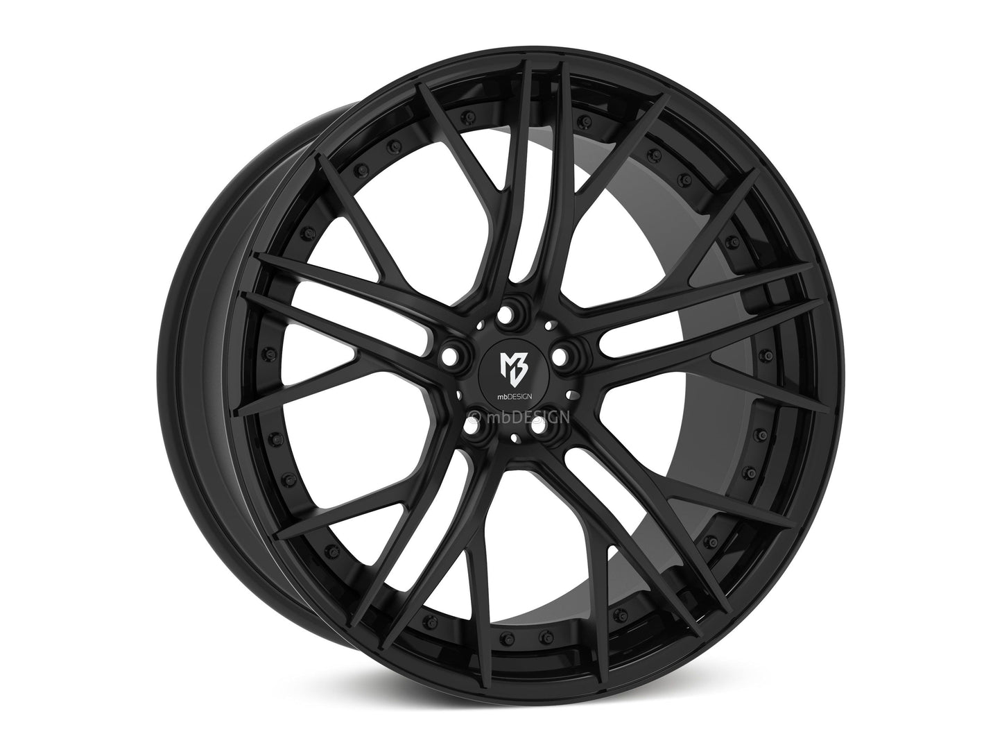 mbDesign Alufelgen MB SF1.3 C 3-tlg 20 Zoll - schwarz stumpfmatt/schwarz glänzend