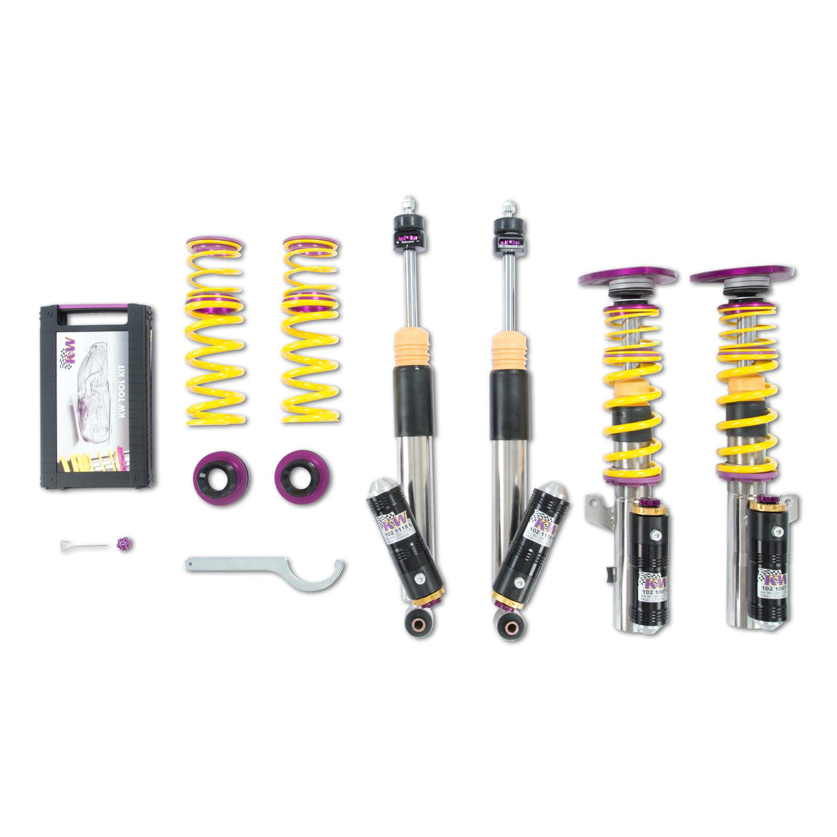 KW Gewindefahrwerk INOX V3 Clubsport inkl. Stützlager Golf II / Jetta II 45-85mm 35280802 - gepfeffert.com