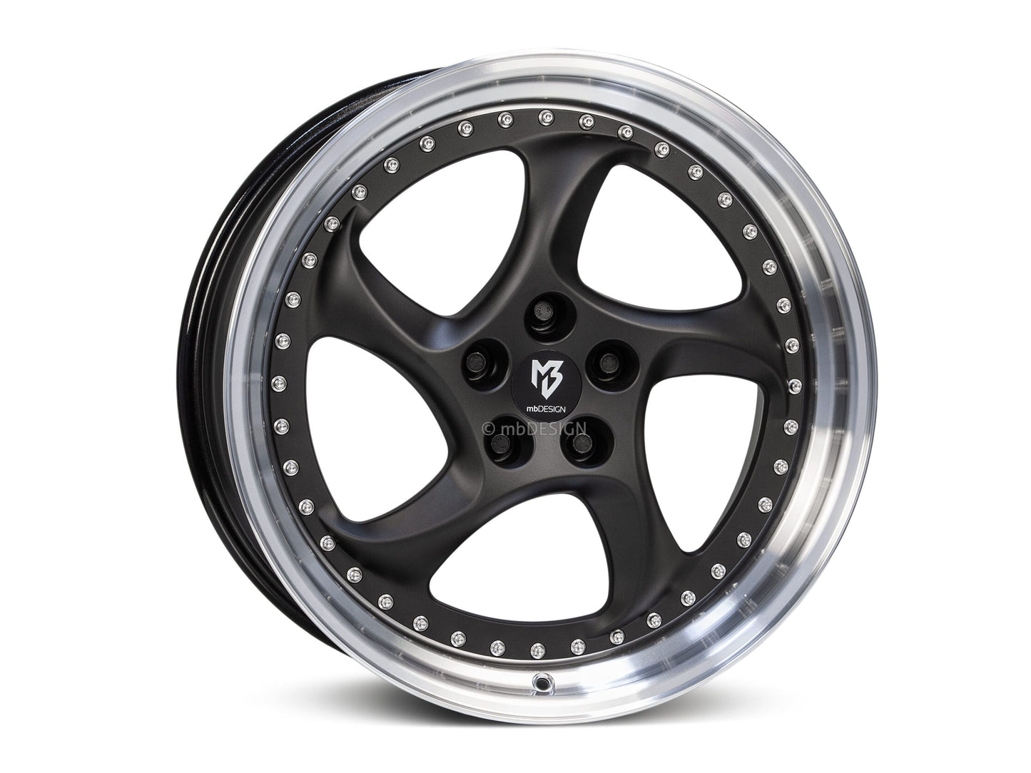 mbDesign Alufelgen MB TURBO Forged 2-tlg 20 Zoll - schwarz stumpfmatt/glanzgedreht Acryl Pulverbeschichtet