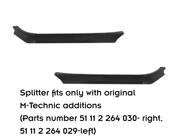 Front Ansatz V.2 für BMW M3 / 3 M-Paket E36 Coupe schwarz Hochglanz