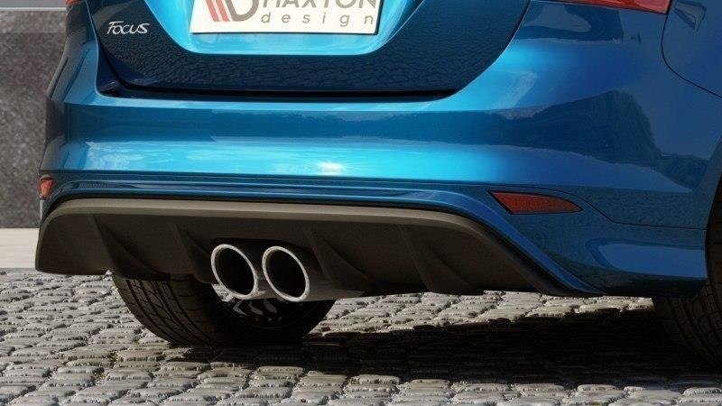 Diffusor Heck Ansatz für Ford Focus ST Mk3 (RS Look) schwarz Hochglanz