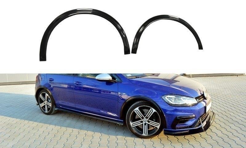 Kotflügelverlängerung VW Golf R / R-Line Mk7 Facelift schwarz Hochglanz