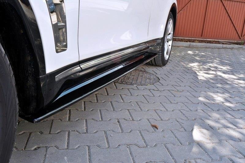 Seitenschweller Ansatz für INFINITI QX70 schwarz Hochglanz
