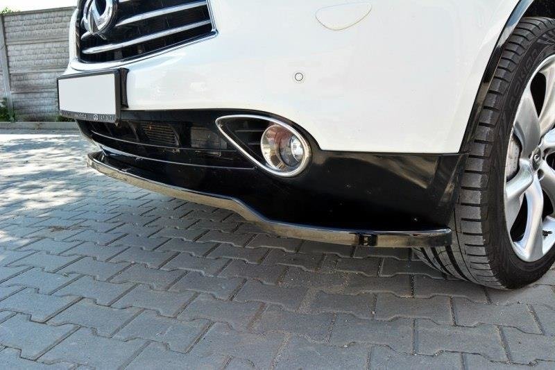 Front Ansatz für v.1 INFINITI QX70 schwarz Hochglanz