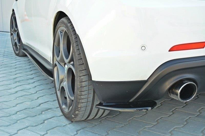 Heck Ansatz Flaps Diffusor für Alfa Romeo Giulietta Zender schwarz Hochglanz