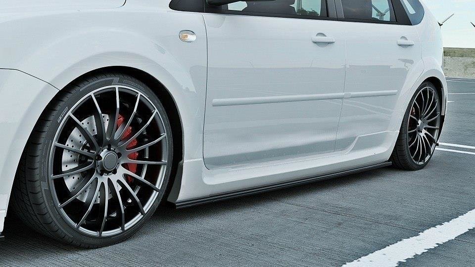 Seitenschweller Ansatz für Ford Focus ST Mk2 schwarz Hochglanz