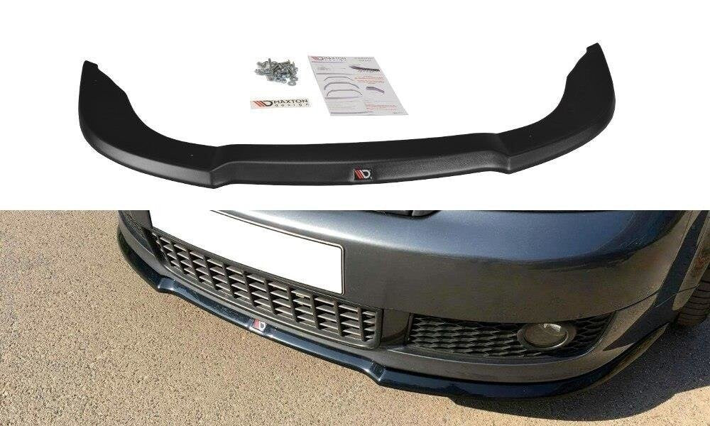 Maxton Cup Spoilerlippe Front Ansatz V.1 für Audi A4 S-Line B6 schwarz Hochglanz
