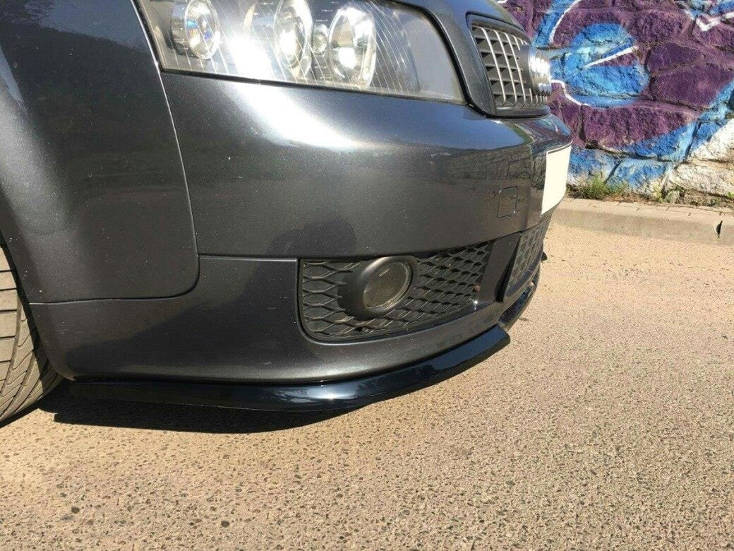 Maxton Cup Spoilerlippe Front Ansatz V.1 für Audi A4 S-Line B6 schwarz Hochglanz