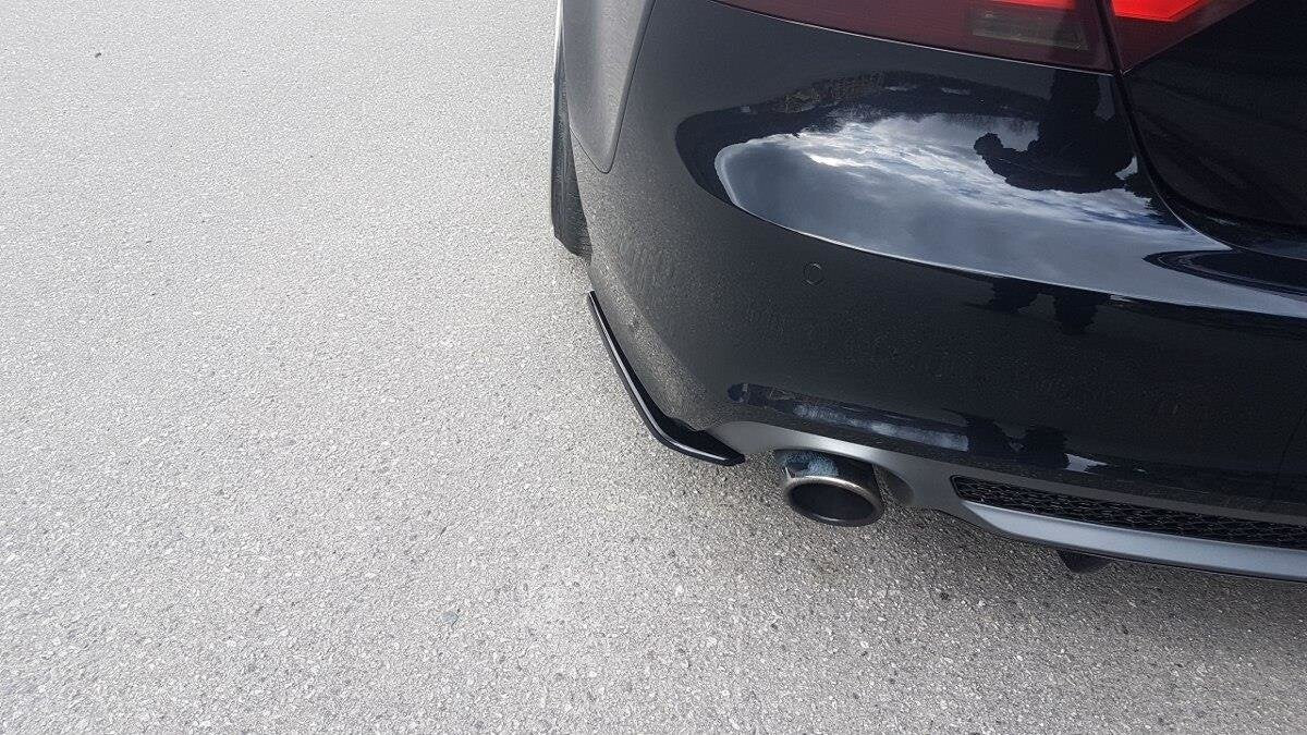 Maxton Heck Ansatz Flaps Diffusor V.1 für Audi A7 Mk1 S-Line schwarz Hochglanz