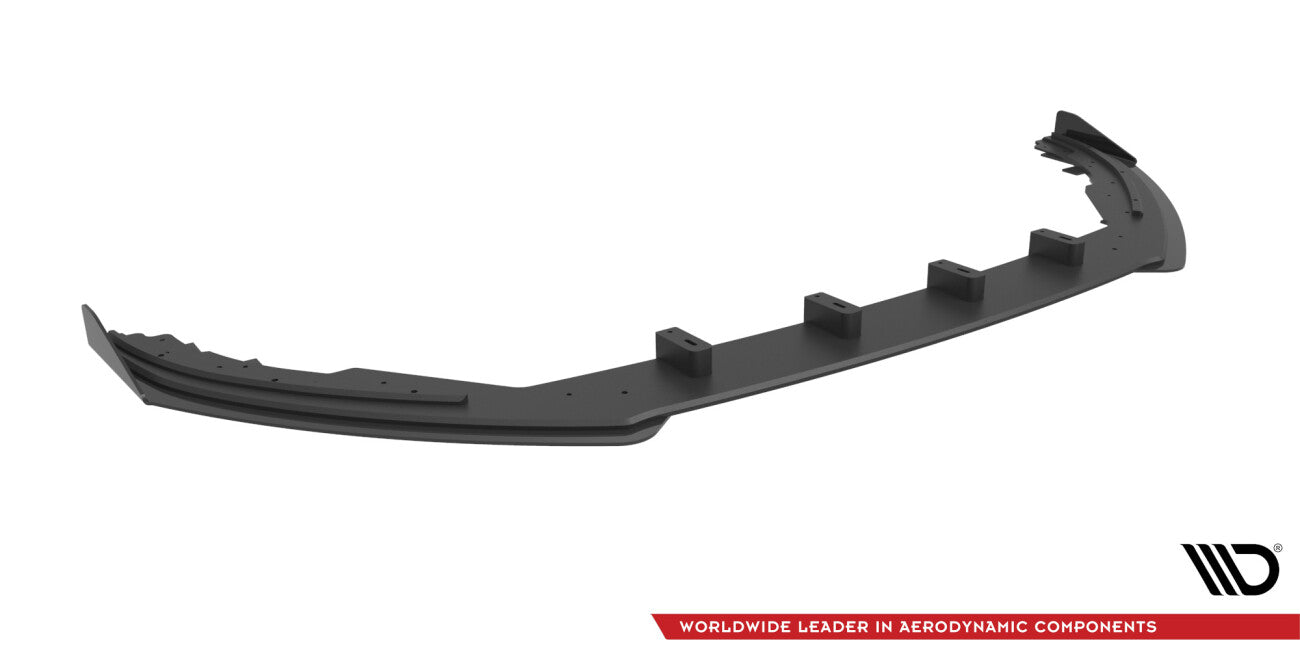 Maxton Street Pro Cup Spoilerlippe Front Ansatz für Ford Focus ST / ST-Line Mk4 rot+ Hochglanz Flaps