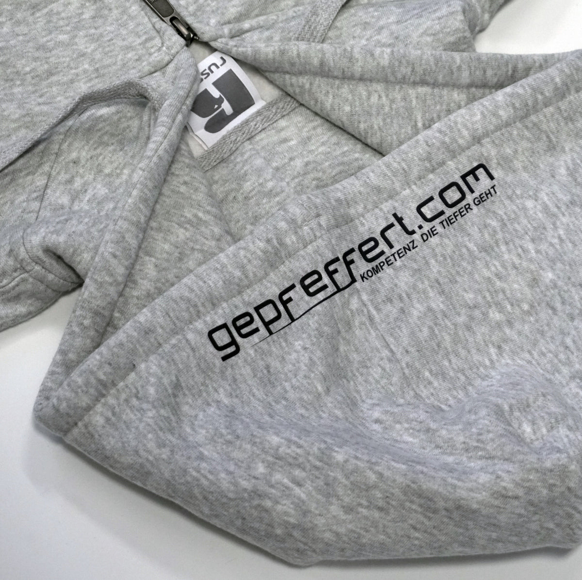 gepfeffert.com® Hoodie-Zipper GRAU/SCHWARZ/PINK/WEIß/DUNKELBLAU ohne Rückenaufdruck - gepfeffert.com