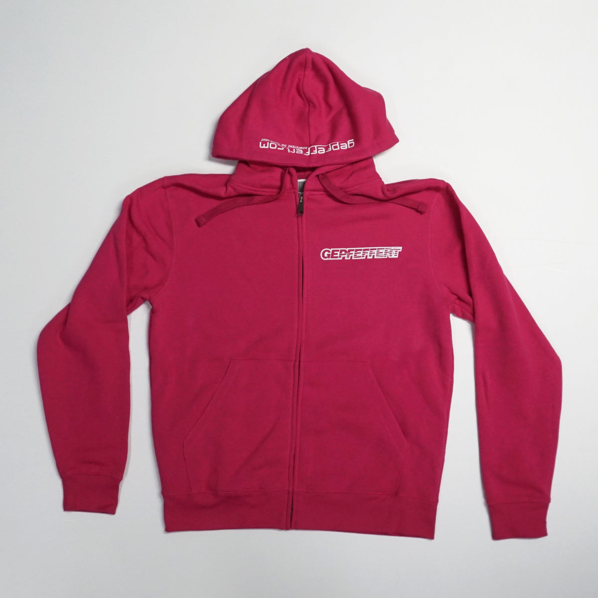 gepfeffert.com® Hoodie-Zipper GRAU/SCHWARZ/PINK/WEIß/DUNKELBLAU ohne Rückenaufdruck - gepfeffert.com