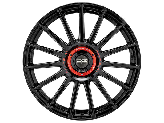 OZ Superturismo Evoluzione Gloss Black + Red Lettering