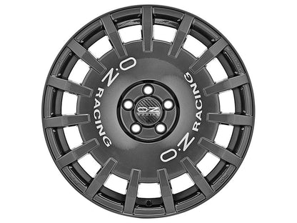 OZ Rally Racing Dark Graphite Silver Lettering