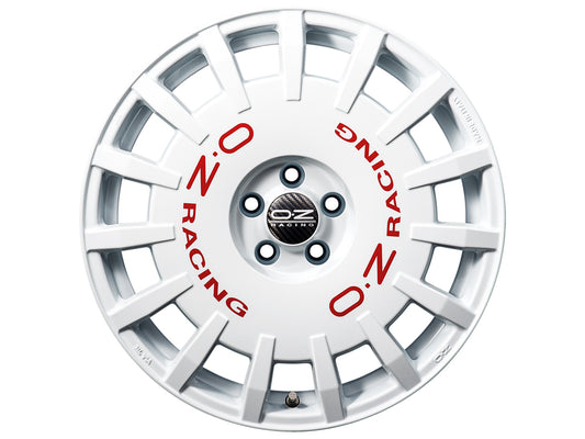 OZ Rally Racing Race White + Red Lettering