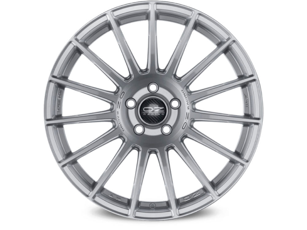 OZ Superturismo Dakar Matt Race Silver + Black Letter.