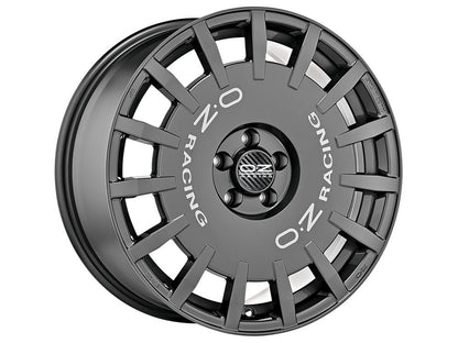 OZ Rally Racing Dark Graphite Silver Lettering