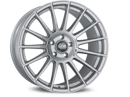 OZ Superturismo Dakar Matt Race Silver + Black Letter.