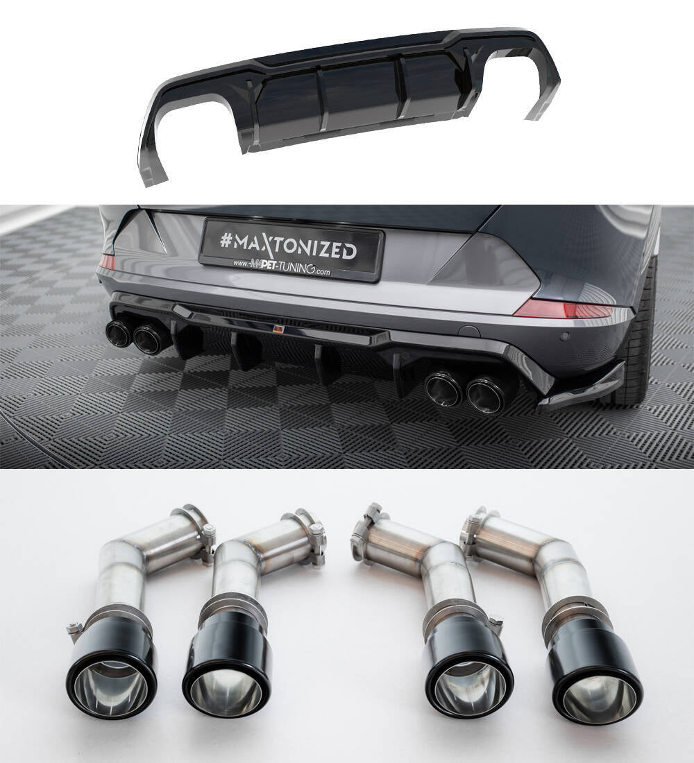 Diffusor Heck Ansatz V.3 für + Endrohre für Cupra Formentor VZ Mk1 / Mk1 Facelift