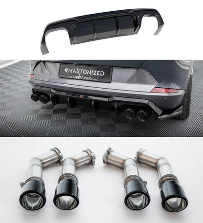 Diffusor Heck Ansatz V.3 für + Endrohre für Cupra Formentor VZ Mk1 / Mk1 Facelift