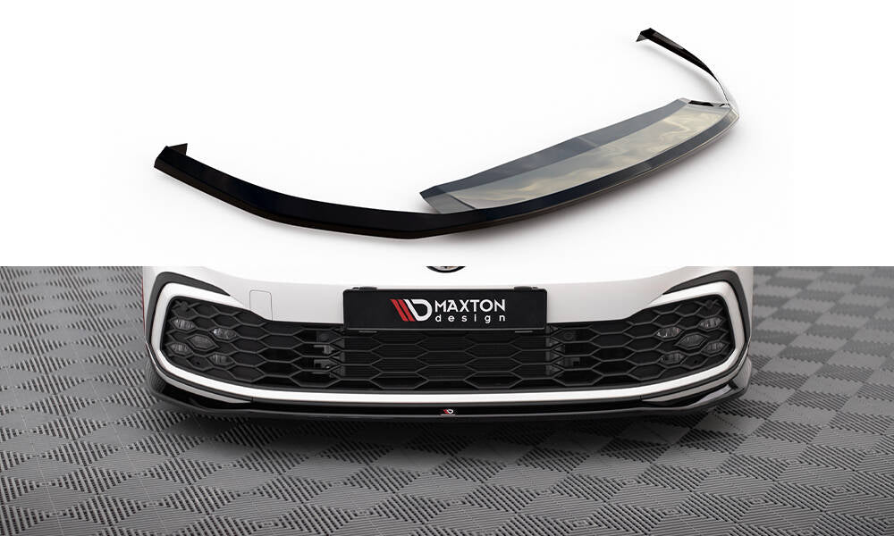 Front Ansatz V.7 für VW Golf GTI / GTE / GTD / R-Line Mk8 schwarz Hochglanz