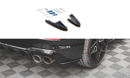 Heck Ansatz Flaps Diffusor V.3 für VW Golf R Mk8 Facelift schwarz Hochglanz