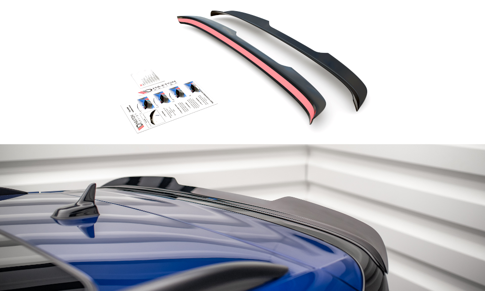 Spoiler CAP für VW Tiguan R / R-Line Mk2 Facelift schwarz Hochglanz