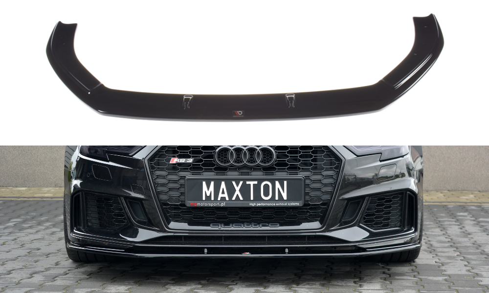 Front Ansatz V.1 für Audi RS3 8V FL Sportback schwarz Hochglanz