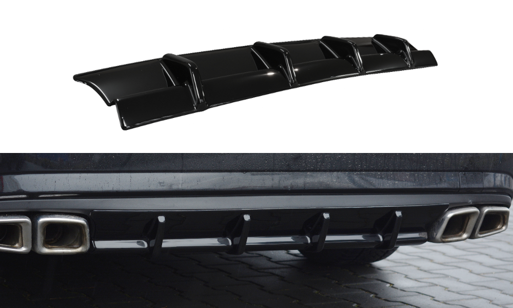 Diffusor Heck Ansatz für Mercedes E63 AMG W212  schwarz Hochglanz