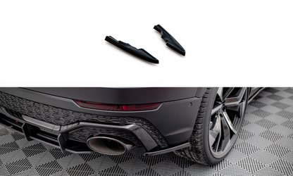 Heck Ansatz Flaps Diffusor für Audi RSQ8 Mk1 schwarz Hochglanz