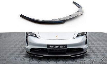 Front Ansatz für Porsche Taycan / Taycan 4 / Taycan 4S / Taycan GTS Mk1  schwarz Hochglanz
