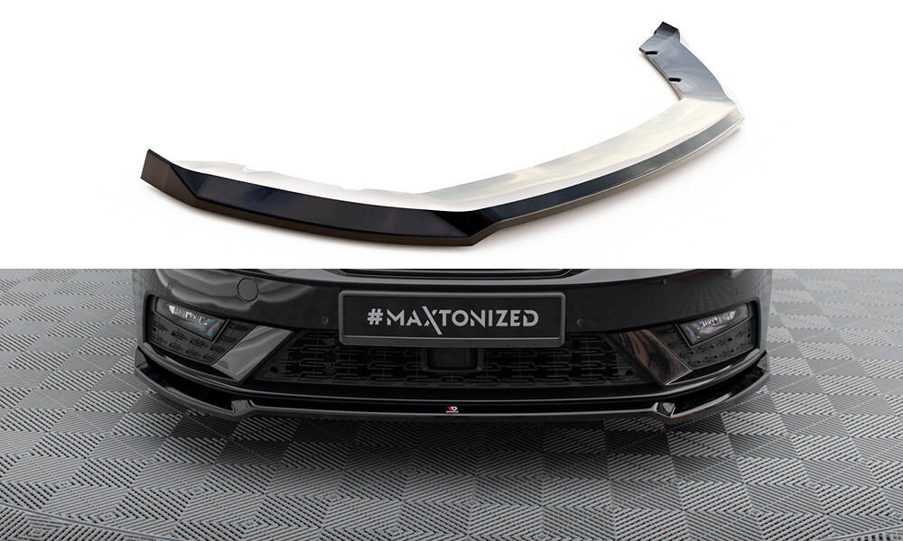 Front Ansatz V.2 für Seat Leon Mk3 Facelift schwarz Hochglanz