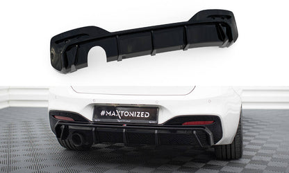 Diffusor Heck Ansatz V.3 für BMW 1er M-Paket F20 Facelift (Einzelauspuff li.)