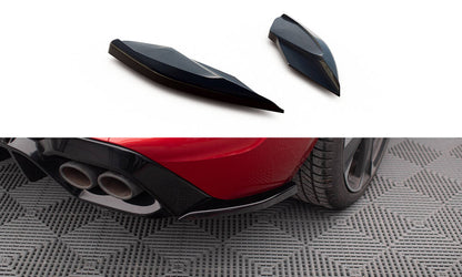Heck Ansatz Flaps Diffusor V.2 für Cupra Leon Hatchback Mk1 schwarz Hochglanz
